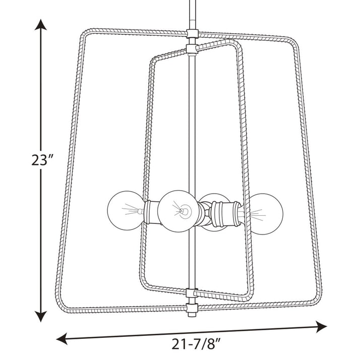 Progress P500120 Re-Bar 4-lt Pendant