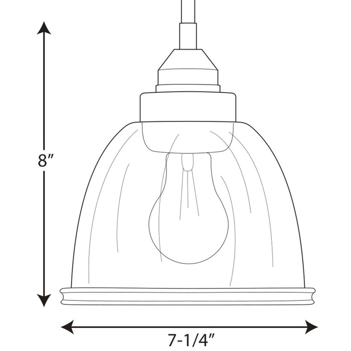 Progress P500137 Saluda 1-lt Mini Pendant