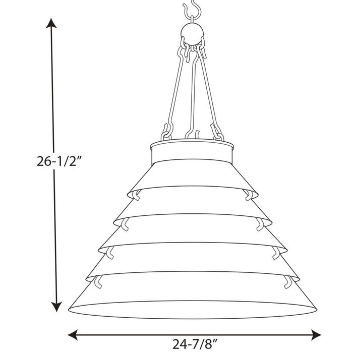 Progress P500200 Point Dume Surfrider 3-lt Pendant