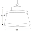 Progress P500203 Point Dume Windbluff 3-lt Pendant
