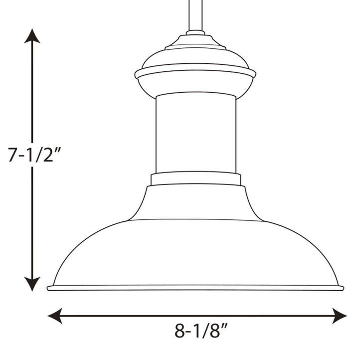 Progress P5023 Brookside 8" Wide Pendant