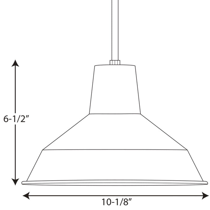 Progress P5087 Metal Shade 1-lt Mini Pendant