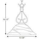 Progress P5091 Alabaster Glass 1-lt Pendant