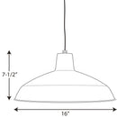 Progress P5094 Metal Shade 1-lt Pendant