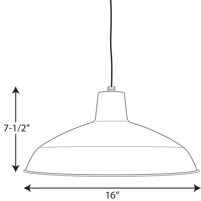 Progress P5094 Metal Shade 1-lt Pendant