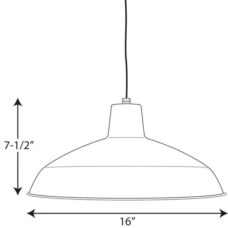 Progress P5094 Metal Shade 1-lt Pendant