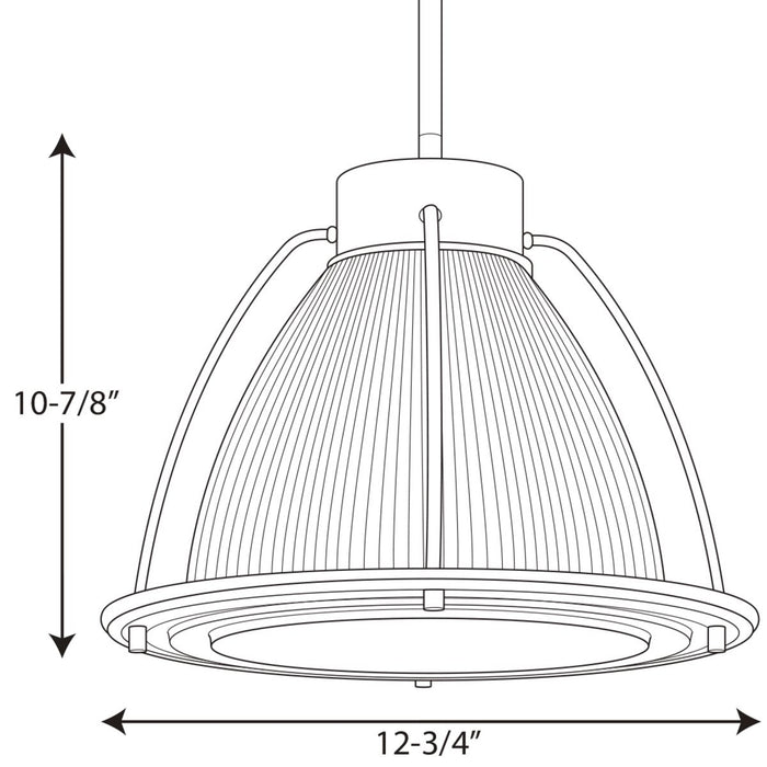 Progress P5143 Prismatic Glass 13" Wide LED Pendant