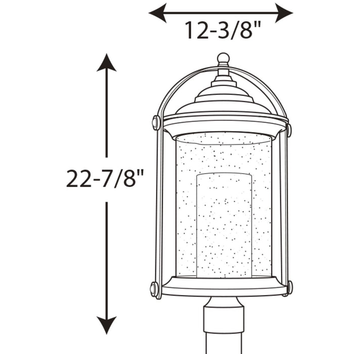 Progress P540026 Whitacre 1-lt Outdoor LED Post Lantern