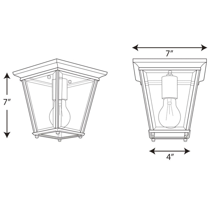 Progress P550035 Burlington 1-lt Outdoor Flush Mount