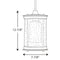 Progress P5564 Archives 1-lt Outdoor Hanging Lantern