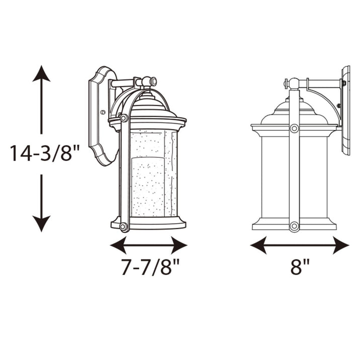 Progress P560068 Whitacre Outdoor 14" Tall LED Wall Lantern