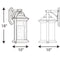 Progress P560069 Whitacre Outdoor 18" Tall LED Wall Lantern