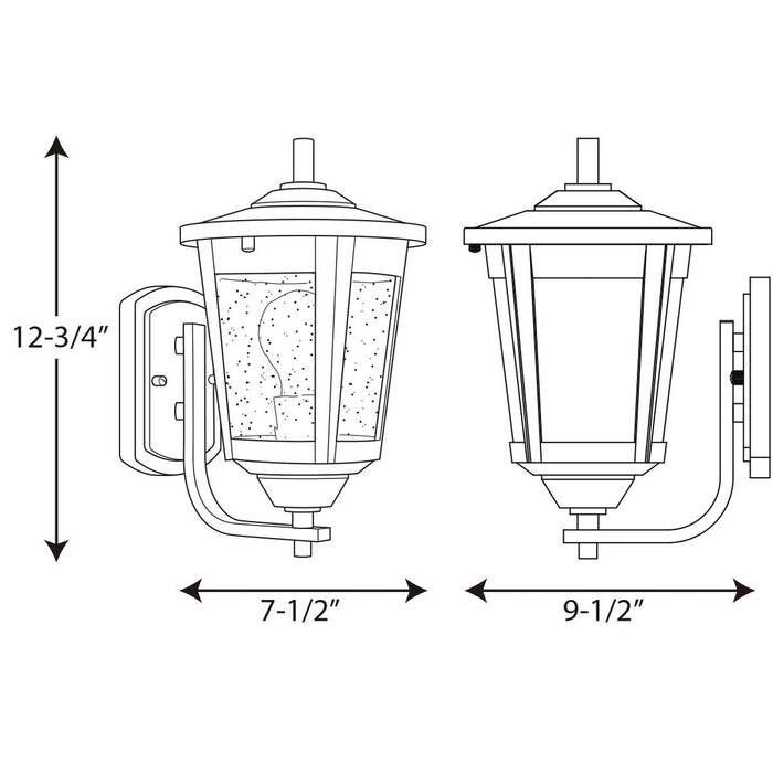 Progress P6074 East Haven 8" Wide Outdoor Wall Lantern