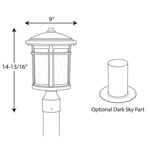 Progress P6424 Wish 1-lt Outdoor LED Post Lantern