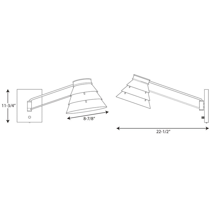 Progress P710070 Point Dume Onshore 1-lt Swing Arm Wall Light