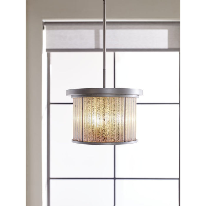 Progress P350142 Point Dume Sequit Point 3-lt Semi-Flush/Convertible Pendant