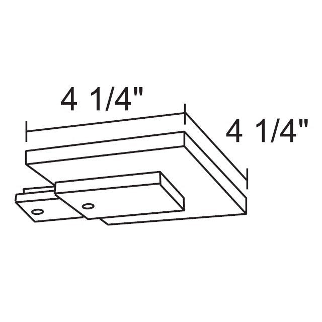 Juno R21 Trac-Lites End Feed Connector and Outlet Box Cover
