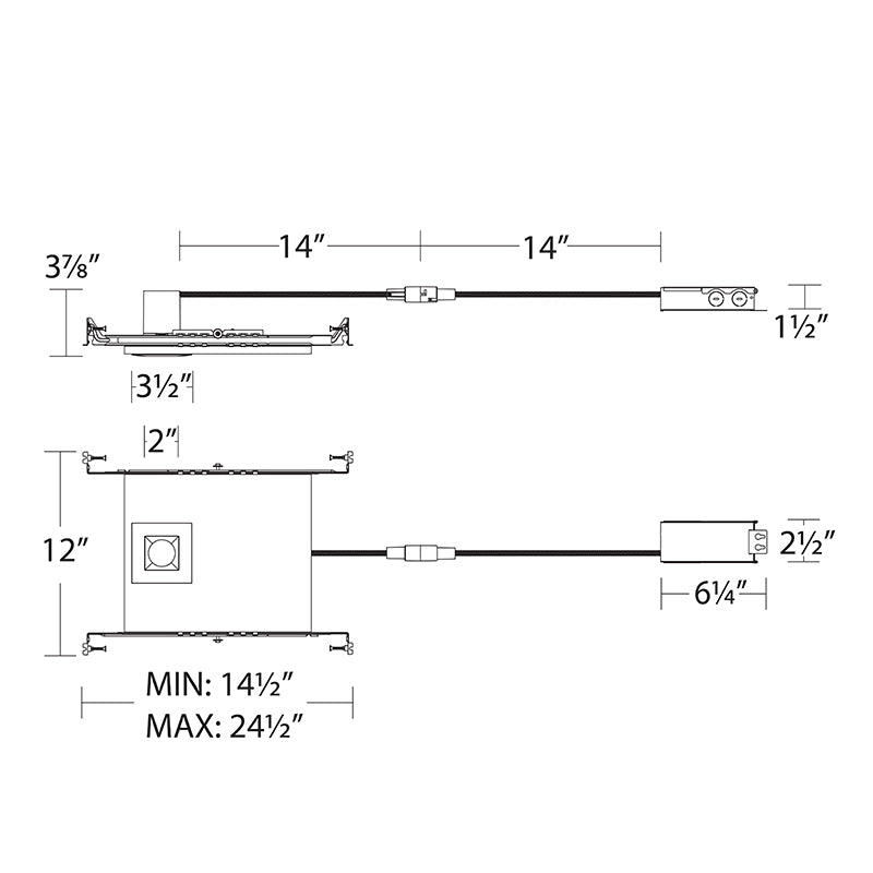 WAC R2DSDN Ion 2" Square New Construction Downlight