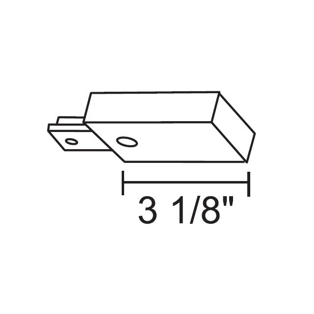 Juno Lighting End Feed Connector And J-Box Cover, White R21 WH