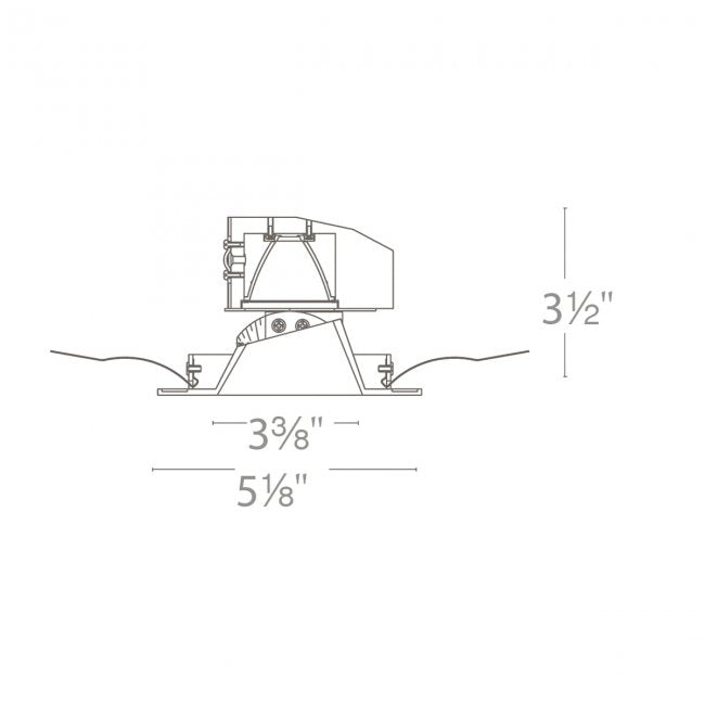 WAC R3ASAT Aether 3.5" Square LED 0-30° Adjustable Trim