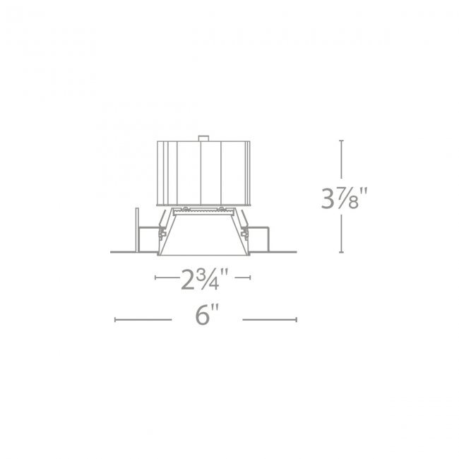 WAC R3ASDL Aether 3.5" Square LED Trimless Downlight