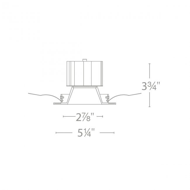 WAC R3ASDT Aether 3.5" Square LED Open Reflector Downlight Trim