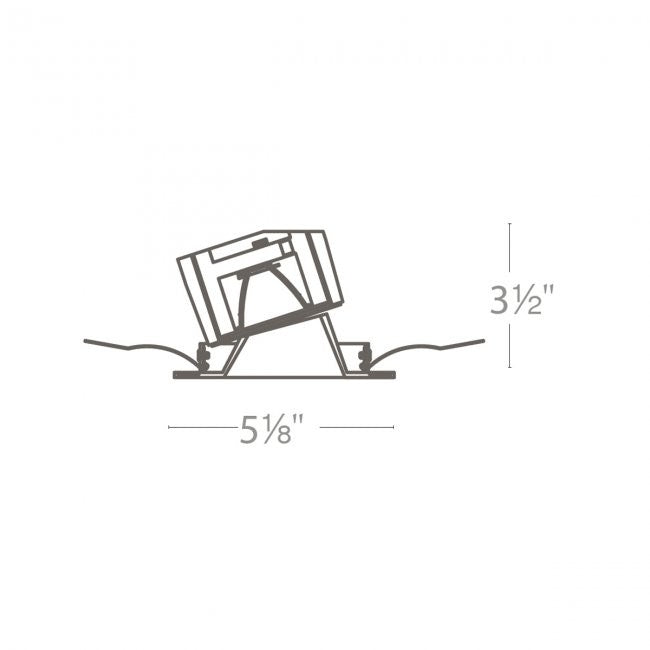 WAC R3ASWT Aether 3.5" Square LED Wall Wash Trim - LBC Lighting