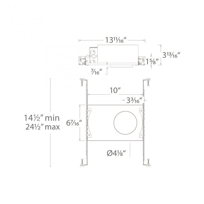 WAC R3BNICA Ocularc 3.0 3" New Construction IC-rated Airtight LED Housing