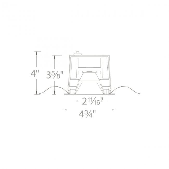 WAC R3BSD Ocularc 3.0 3" Square LED Open Reflector Trim, 35° Visual Cutoff