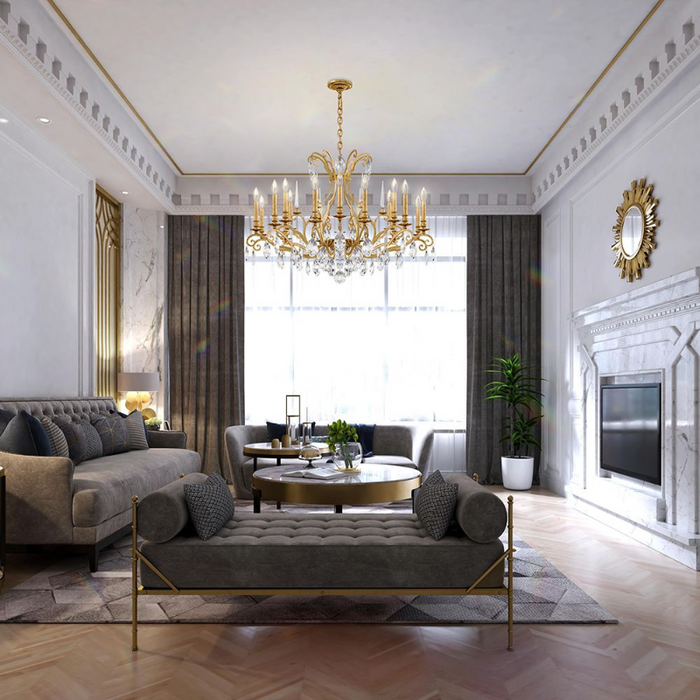 Schonbek RN3892 Renaissance Nouveau 18-lt 40" Chandelier