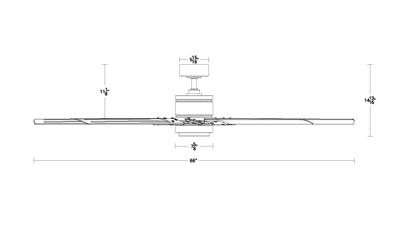 Modern Forms FR-W2001-66L Renegade 66" Indoor/Outdoor Ceiling Fan with LED Light Kit