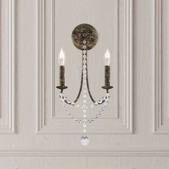 Schonbek RJ1002 Verdana 2-lt 19" Tall Wall Sconce