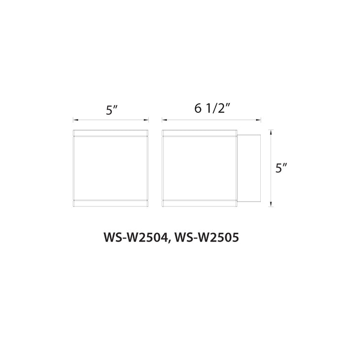 WAC WS-W2505 Rubix 30W LED Outdoor Wall Mount