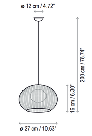 Bover Garota S / 01 1-lt 11" Outdoor LED Pendant