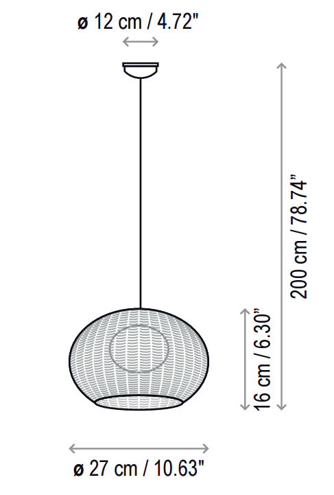 Bover Garota S / 01 1-lt 11" Outdoor LED Pendant