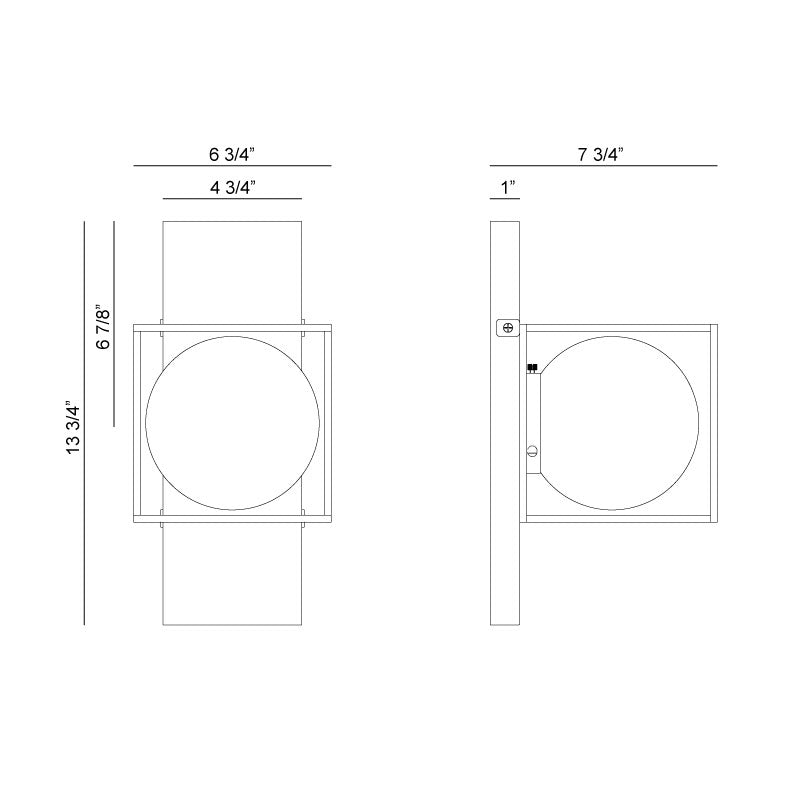 Matteo S03811 Squircle 1-lt 14" Tall Wall Sconce