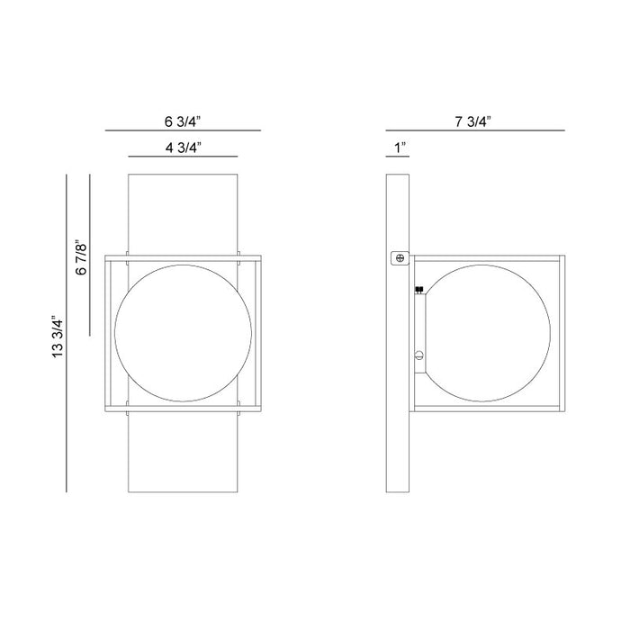Matteo S03811 Squircle 1-lt 14" Tall Wall Sconce