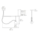 Artemide NH S1 14 1-lt 20" LED Linear Suspension Light