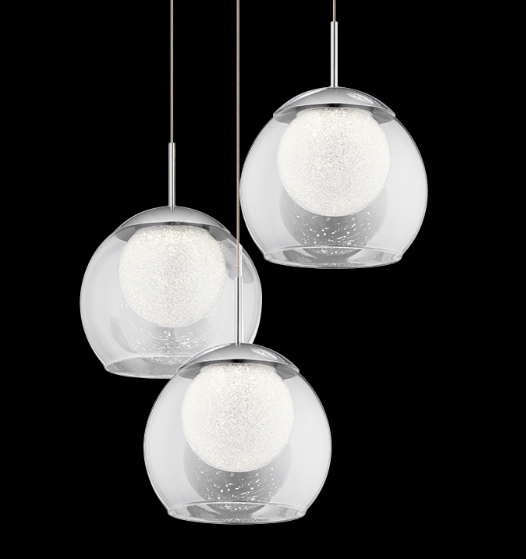 Elan 84011 Lexi 3-lt LED Spiral Pendant
