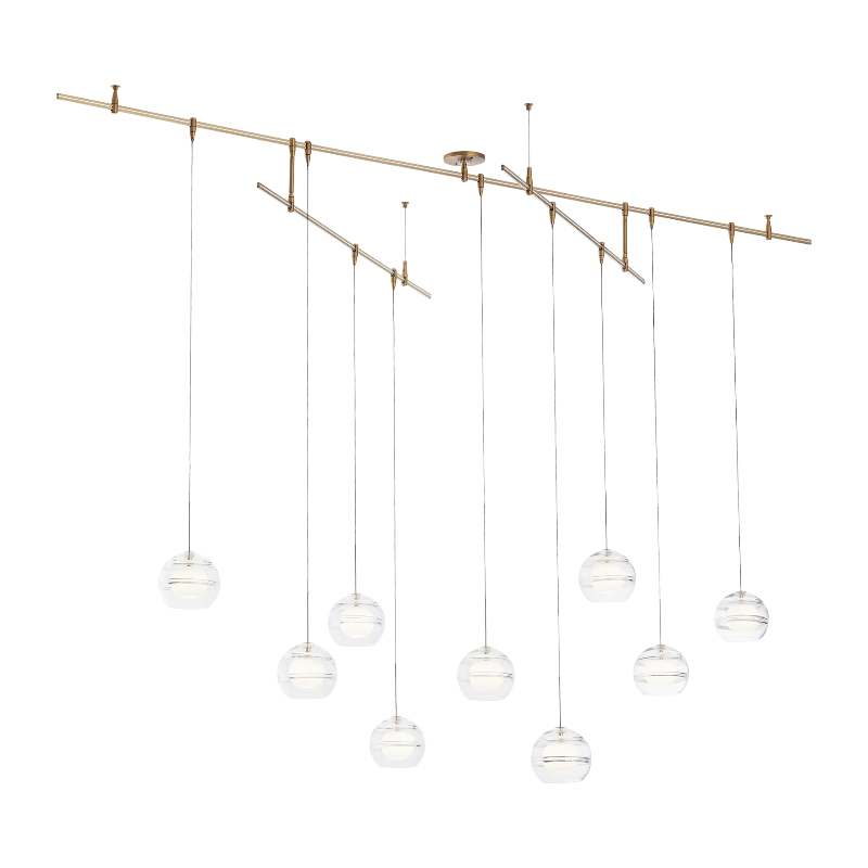 Tech 700SDN9 Sedona 9-lt 96" LED Pendant Chandelier with Remote Canopy