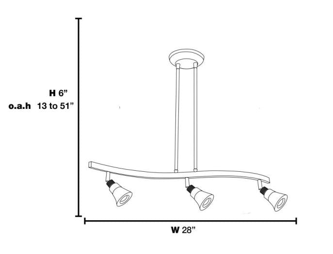 Access 63053 Optix 3-lt LED Dimmable Spotlight Pendant