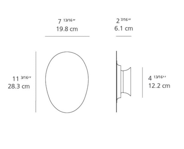 Artemide Facce Alpha Shallow HO LED Wall/Ceiling Light