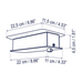 Bover Skybell Linear S/9L/20 9-lt 92" LED Pendant, Down Light