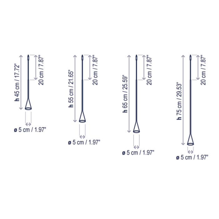 Bover Skybell Linear S/9L/22 9-lt 92" LED Pendant, Up and Down Light