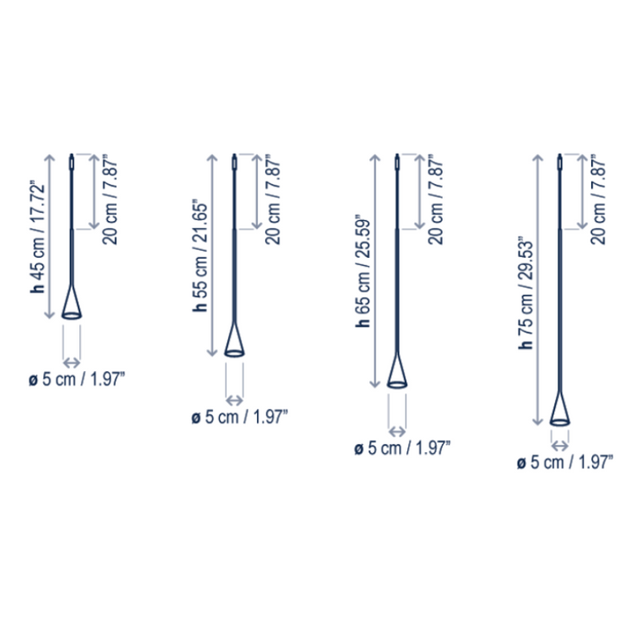 Bover Skybell Linear S/5L/22 5-lt 51" LED Pendant, Up and Down Light