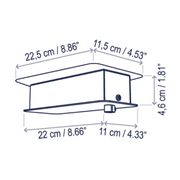 Bover Skybell Linear S/9L/21 9-lt 92" LED Pendant, Down Light