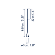 Bover Skybell Linear S/7L/23 7-lt 72" LED Pendant, Up and Down Light