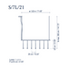 Bover Skybell Linear S/7L/21 7-lt 72" LED Pendant, Down Light