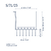 Bover Skybell Linear S/7L/23 7-lt 72" LED Pendant, Up and Down Light