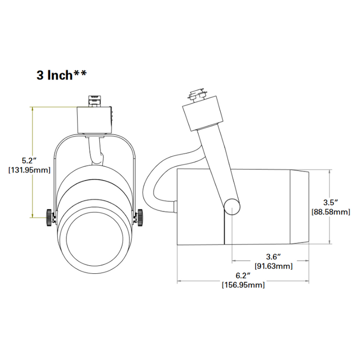 Halo 808 High Performance 12W LED Flatback Track Head